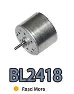Motor elétrico dc sem escova de rotor interno bl2418 com driver embutido