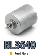 Motor elétrico dc sem escova de rotor interno bl3640 com driver embutido