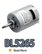 Motor elétrico dc sem escova de rotor interno bl5265 com driver embutido